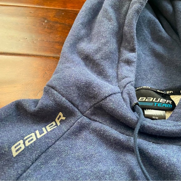 Bauer Hockey Team Fleece Hoodie Size Medium in Navy Blue - Picture 3 of 7